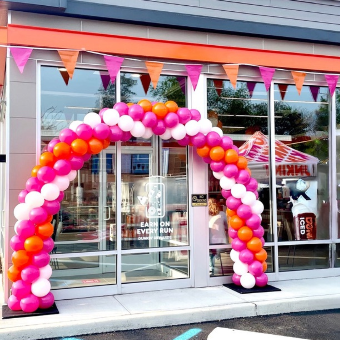 dunkin donuts grand opening balloon arch