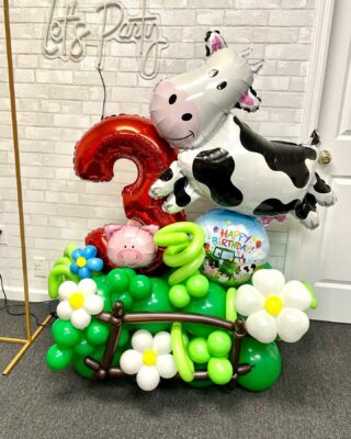It’s a farm theme 3rd birthday milestone marquee!!
Did you know these are great for celebrating more than just birthdays? Milestone Marquees are great for #retirements, #anniversaries, #engagements, and just about any milestone that needs celebrating!!!
Delivery or pickup on any midweek day based on availability!!
#milestonemarquees #birthdayballoons #birthdaybouquets #farmanimalballoondecor #cowballoon #randolphnj #denvillenj #morriscountynj